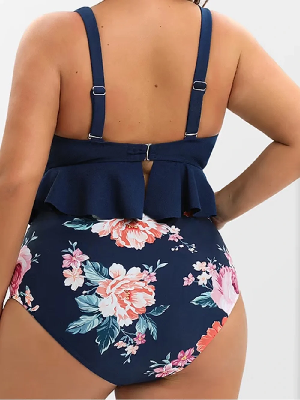 Women's NEW Cupshe Ruffled V-Neck Takini Size OX #260233